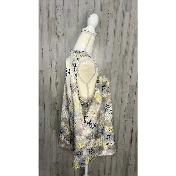 Calvin Klein Women's Floral‎ V-Neck Sleeveless Blouse Size XL Multicolor - Picture 3 of 6